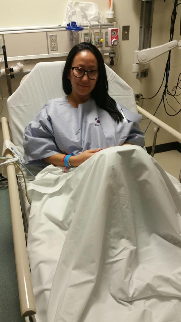 Getting prepped for the brain surgery - December 2014